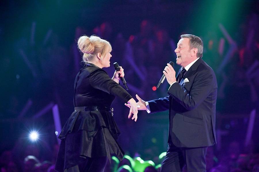 Maite Kelly und Roland Kaiser mit ihrem Duett "Warum hast du nicht nein gesagt?". Schon eine "Schlagerchampions"-Institution. Maite Kelly und Roland Kaiser mit ihrem Duett "Warum hast du nicht nein gesagt?". Schon eine "Schlagerchampions"-Institution.