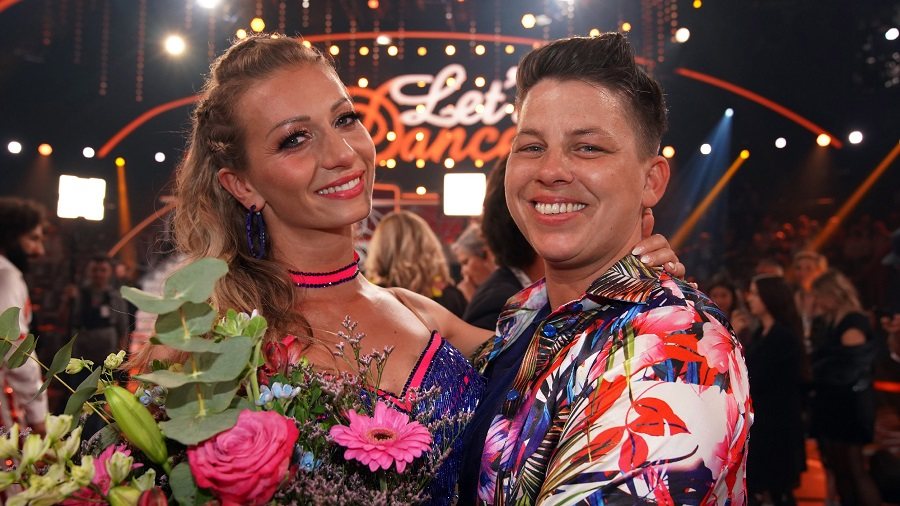 Tanzpartnerin Regina Luca und Kerstin Ott bei „Let’s Dance“.