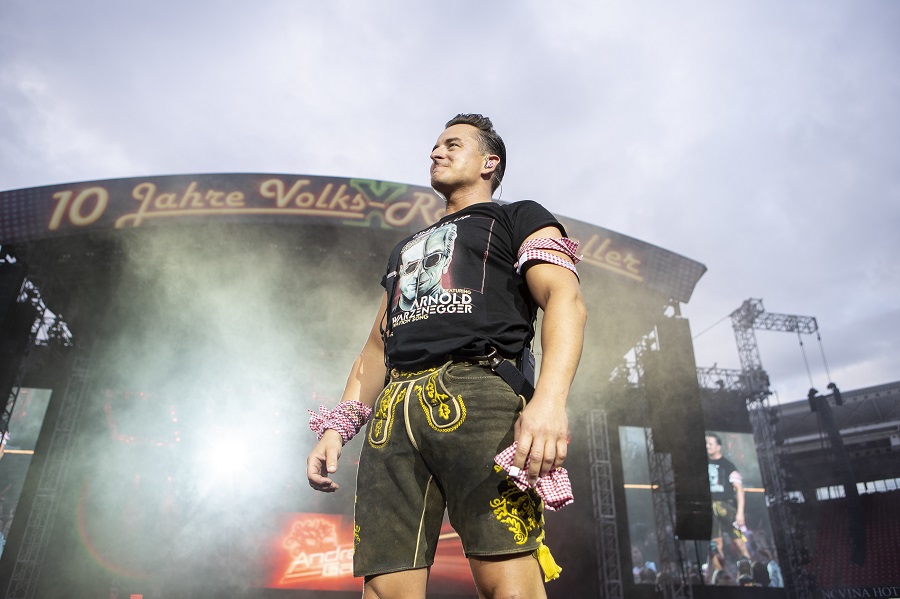 Andreas Gabalier auf seiner Tour im Jahr 2019. Andreas Gabalier auf seiner Tour im Jahr 2019.