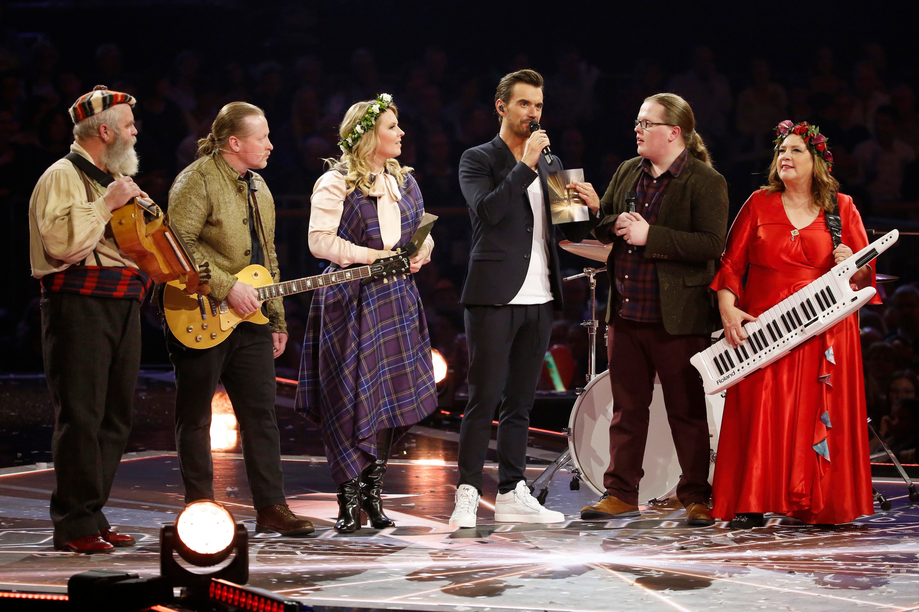 Florian Silbereisen mit der Kelly Family