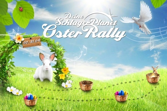 Unser kleiner Osterhase bringt Euch die schönsten Preise nach Hause. Oster Rally Gewinnspiel SchlagerPlanet