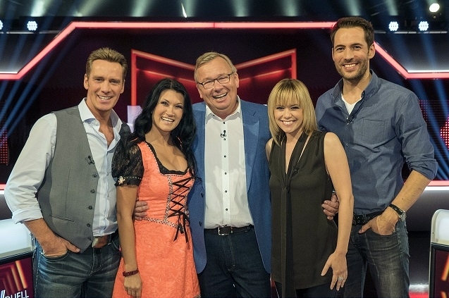 Beim NRW Duell treten heute Jürgen Milski, Antonia aus Tirol, Francine Jordi und Alexander Mazza gegeneinander an. Das NRW Duell, Francine Jordi, Jürgen Milski, Antonia aus Tirol, Francine Jordi, Alexander Mazza