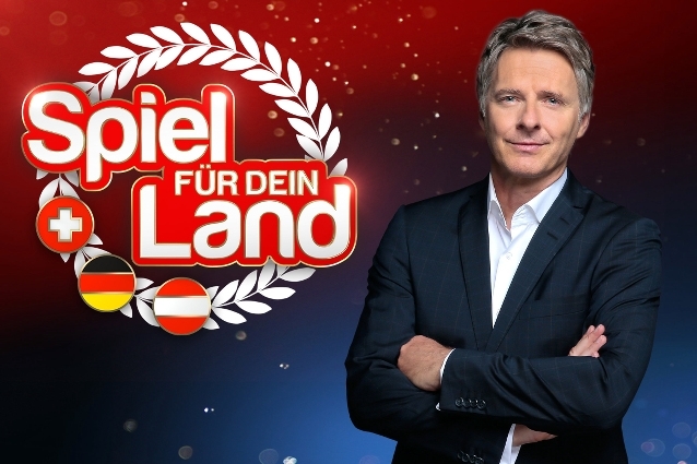 Beim Dreiländerkampf spielen jeweils Promi-Teams für Deutschland, Österreich und die Schweiz. Francine Jodi und Conchita Wurst sind heute Abend mit von der Partie. Spiel Land Pilawa Francine Jordi