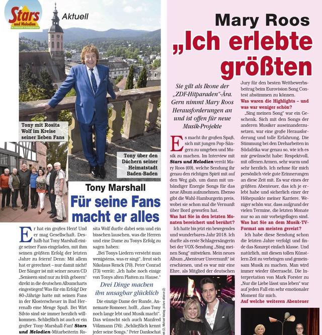 Ein Ausschnitt aus der neuen "Stars und Melodien"-Ausgabe. Ein Ausschnitt aus der neuen "Stars und Melodien"-Ausgabe.