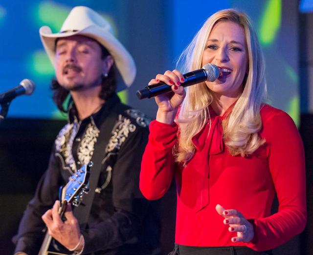 Stefanie Hertel und Lanny Lanner beim Deutschen Tierschutzpreis 2018.