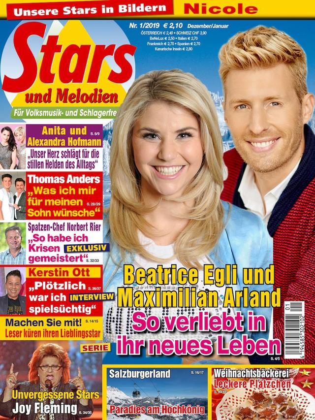 Die neue „Stars & Melodien“ Nr. 1/2019 gibt es ab sofort bei jedem gut sortierten Zeitschriftenhändler. Die neue „Stars & Melodien“ Nr. 1/2019 gibt es ab sofort bei jedem gut sortierten Zeitschriftenhändler.