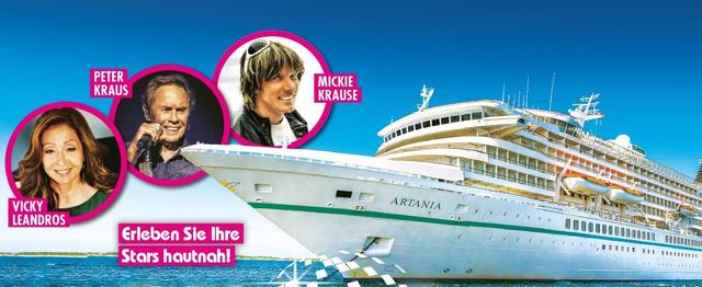 Erlebt eure Stars hautnah an Bord der MS ARTANIA! Erlebt eure Stars hautnah an Bord der MS ARTANIA!