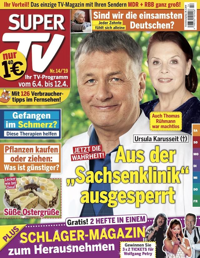 Die aktuelle Ausgabe der „Super TV“ (Nr. 14 / 2019)mit dem „Schlager-Magazin“ gibt es ab sofort am Kiosk! Die aktuelle Ausgabe der „Super TV“ (Nr. 14 / 2019)mit dem „Schlager-Magazin“ gibt es ab sofort am Kiosk!