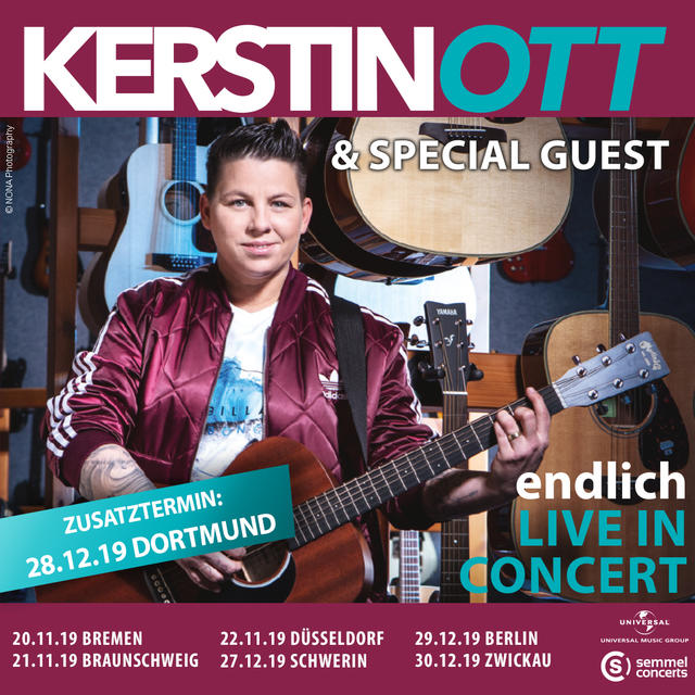 Kerstin Ott geht im Winter 2019 auf Tournee – jetzt gibt es einen Zusatztermin in Dortmund.