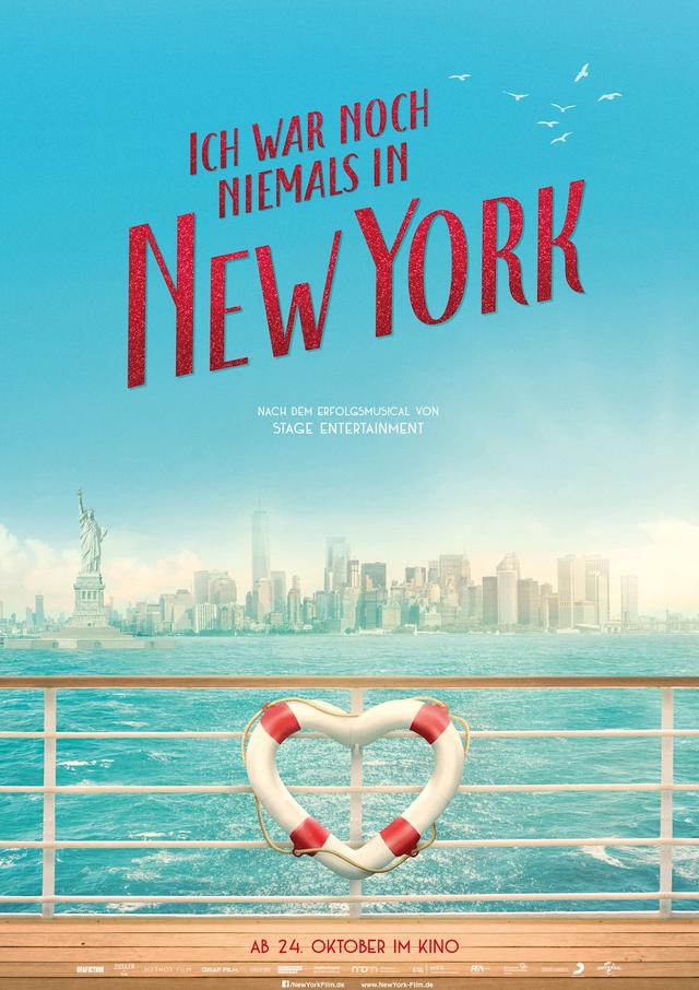 Das Filmplakat zu dem Kinostreifen nach Udo Jürgens' Schlager-Klassiker „Ich war noch niemals in New York“. 