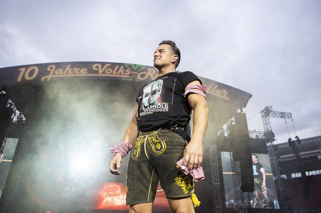 Andreas Gabalier auf seiner Tour im Jahr 2019. Andreas Gabalier auf seiner Tour im Jahr 2019.