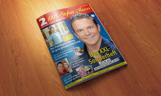 „100 % Stefan Mross“ gibt es ab sofort am Kiosk sowie unter der Telefonnummer 0 18 06 / 01 29 06 (von 8 – 20 Uhr; 0,20 €/Anruf aus dem dt. Festnetz, mobil max. 0,60 €) und über schlagerplanet@meine-zeitschrift.de. Nur so lange der Vorrat reicht. „100 % Stefan Mross“ gibt es ab sofort am Kiosk sowie unter der Telefonnummer 0 18 06 / 01 29 06 (von 8 – 20 Uhr; 0,20 €/Anruf aus dem dt. Festnetz, mobil max. 0,60 €) und über schlagerplanet@meine-zeitschrift.de. Nur so lange der Vorrat reicht.