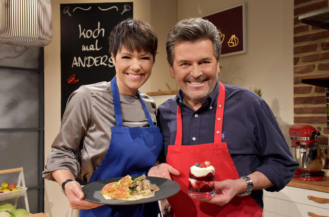 Thomas Anders und Francine Jordi in „Koch mal Anders“. Thomas Anders und Francine Jordi in „Koch mal Anders“.