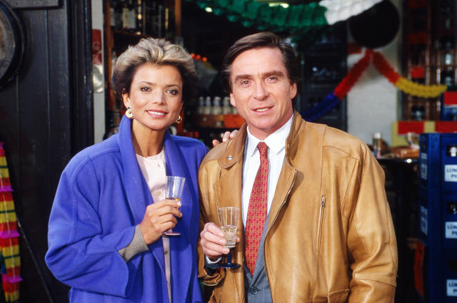 Elmar Wepper und Uschi Glas in "Zwei Münchner in Hamburg", 1988 Elmar Wepper und Uschi Glas in "Zwei Münchner in Hamburg", 1988