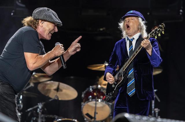 AC/DC, Brian Johnson and Angus Young 