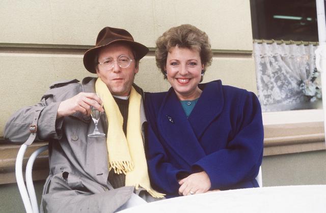 Marie-Luise Marjan mit Joachim Luger, Serie Lindenstraße 1988 Marie-Luise Marjan mit Joachim Luger, Serie Lindenstraße 1988