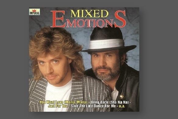 Rechts im Bild ist Oliver Simon, daneben Drafi Deutscher mit dem Simon das Duo Mixed Emotions bildete. Oliver Simon tot