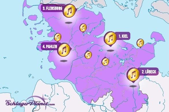 Schleswig Holstein Karte SchlagerPlanet