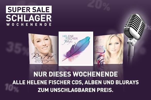 Kommendes Wochenende gibt es alle Helene Fischer Produkte bei SchlagerPlanet für einen Hammerpreis. Das Super-Sale Schlagerwochenende steht vor der Tür! Super-Sale Helene Fischer