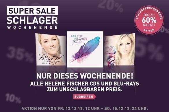 Dieses Wochenende könnt Ihr mit SchlagerPlanet sparen. Wir haben super Angebote für Euch! Super-Sale Helene Fischer