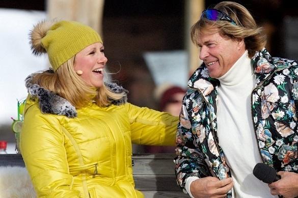 Da strahlt sie wieder: Andrea Kiewel. Der Grund zur Freude: den Fernsehgarten gibt es jetzt auch im Winter! Fernsehgarten on Tour