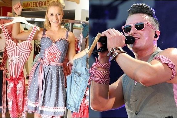 Andreas Gabalier und Stefanie Hertel präsentieren moderne Trachtenmode. Andreas Gabalier Stefanie Hertel Trachtenmode