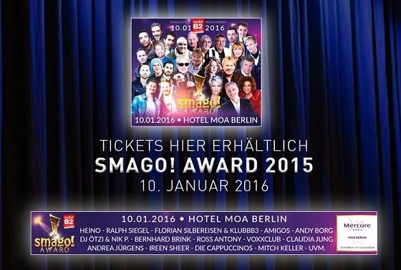 voXXclub, Heino und viele weitere werden am Sonntag in Berlin erwartet. smago! Award Berlin