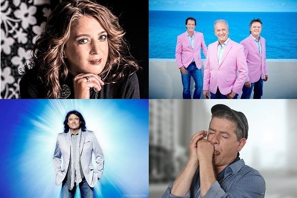 Von links: Andrea Jürgens, Die Calimeros, Andreas Martin, Michael Hirte Schlager Hitparade 2016/2017