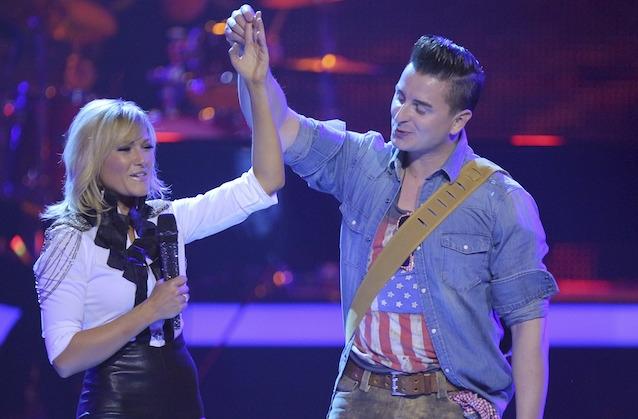 Helene Fischer und Andreas Gabalier stehen bei der Abschlussfeier der Special Olympics in Graz auf der Bühne. Hier seht Ihr die beiden bei der Aufzeichnung der "Helene Fischer Show" aus 2012. Helene fischer Andreas Gabalier Graz Special Olympics