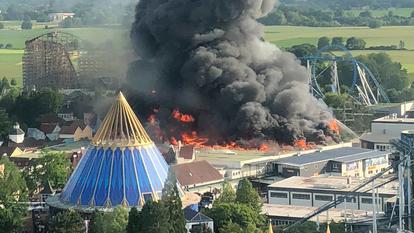 Im Europapark Rust brach am Samstag Feuer aus.