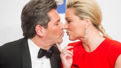 Thomas Anders genoss einen Familientag mit Frau Claudia und Sohn Alexander.