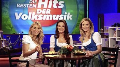 Stefanie Hertel mit Sigrid & Marina im MDR Studio.