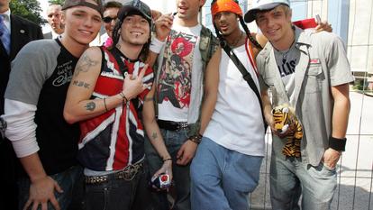 V.l.n.r.: Richie Stringini, Izzy Gallegos, Jay Kahn (alle drei USA), Michael Johnson und Chris Watrin ( beide GER), 2005