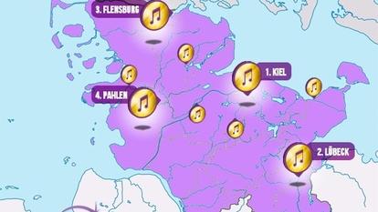Schleswig Holstein Karte SchlagerPlanet