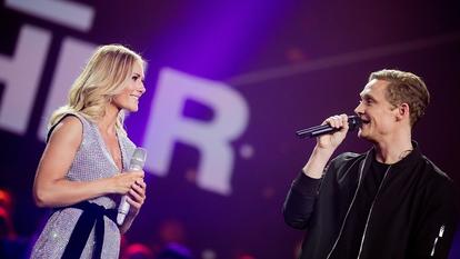 Matthias Schweighöfer und Helene Fischer bei ihrem gemeinsamen Auftritt 2017.