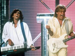 Thomas Anders und Dieter Bohlen mit Modern Talking im Jahr 1985.