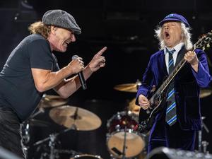 AC/DC, Brian Johnson and Angus Young 