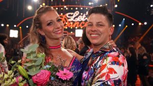 Tanzpartnerin Regina Luca und Kerstin Ott bei “Let’s Dance”.