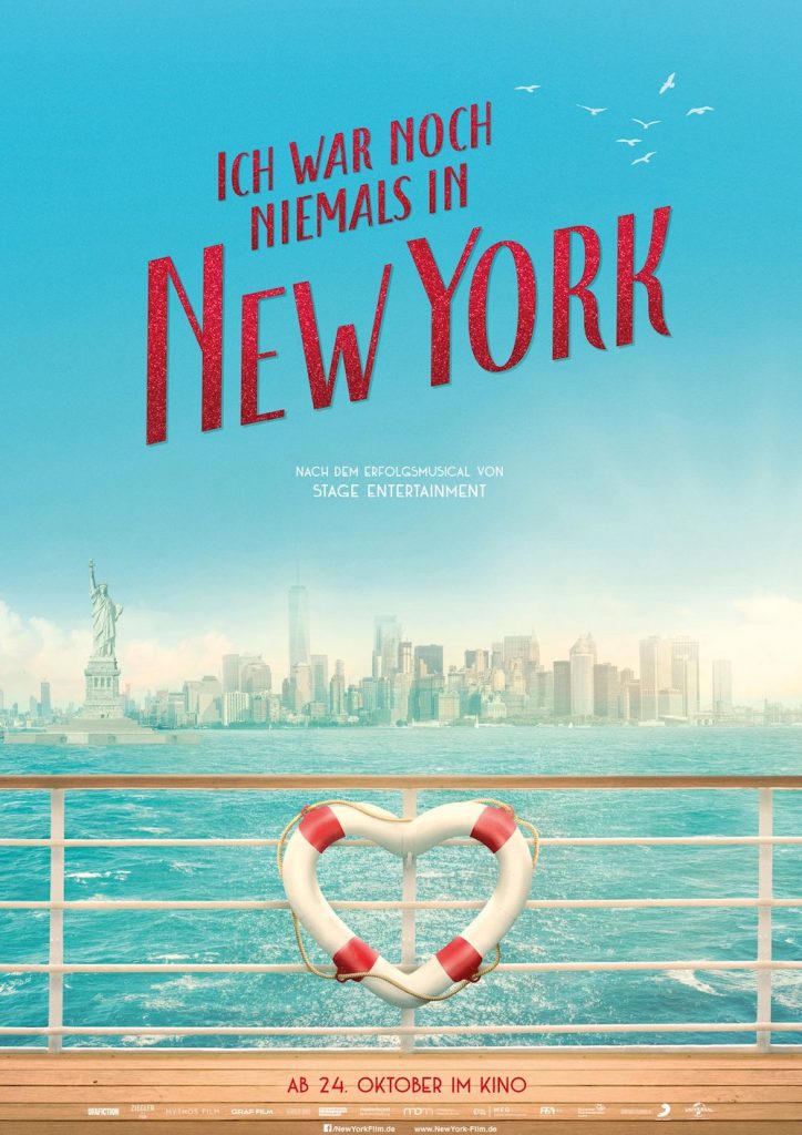 Das Filmplakat zu dem Kinostreifen nach Udo Jürgens' Schlager-Klassiker “Ich war noch niemals in New York”.