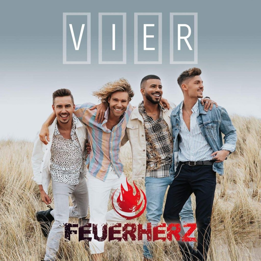 So sieht das Cover vom neuen Feuerherz-Album “Vier” aus.