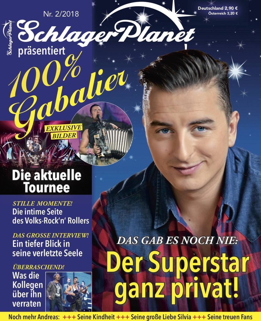 Das exklusive Sonderheft “100 % Gabalier” gibt es ab sofort am Kiosk sowie unter der Telefonnummer 0 62 32 / 31 02 25 (von 8 – 16 Uhr) und rund um die Uhr über Sonderheft@klambt.de. Nur so lange der Vorrat reicht. Holt es euch!