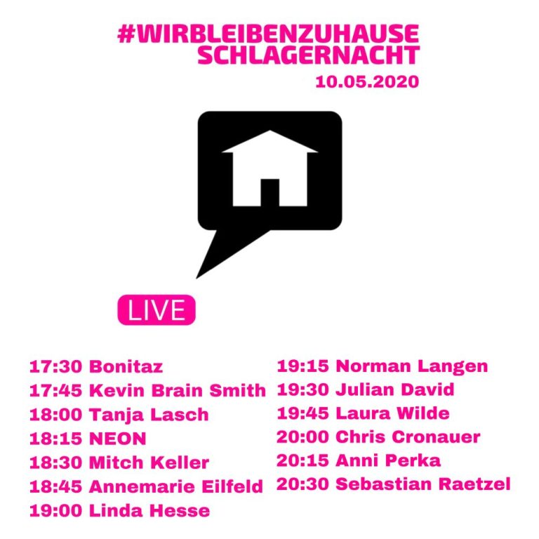 Am Muttertags-Sonntag, 10. Mai, veranstalten Julian David und 11 weitere Schlagerstars die dritte #WirBleibenZuhauseSchlagernacht auf Instagram. Los geht es um 17:30 Uhr. 