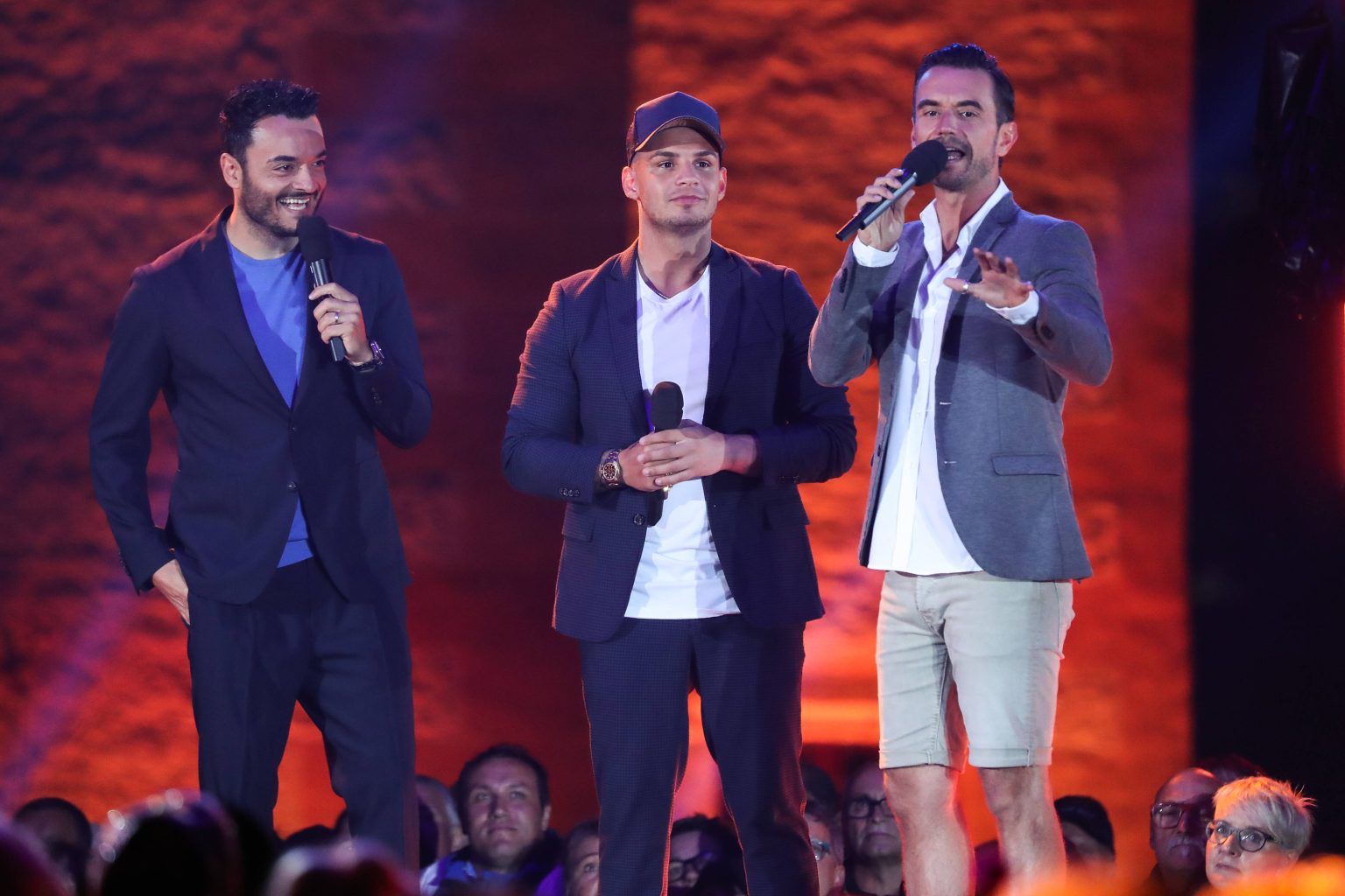 Giovannni Zarrella, Pietro Lombardi und Florian Silbereisen gemeinsam auf der Bühne.