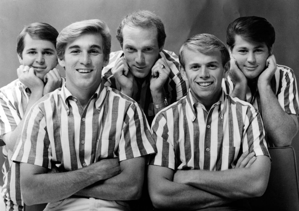 The Beach Boys: Carl Wilson, Dennis Wilson, Mike Love, Al Jardine, Brian Wilson circa 1961