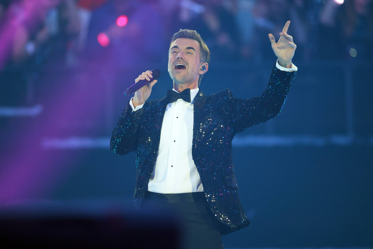 Florian Silbereisen auf der Bühne beim Silvester-Schlagerboom 2026, München