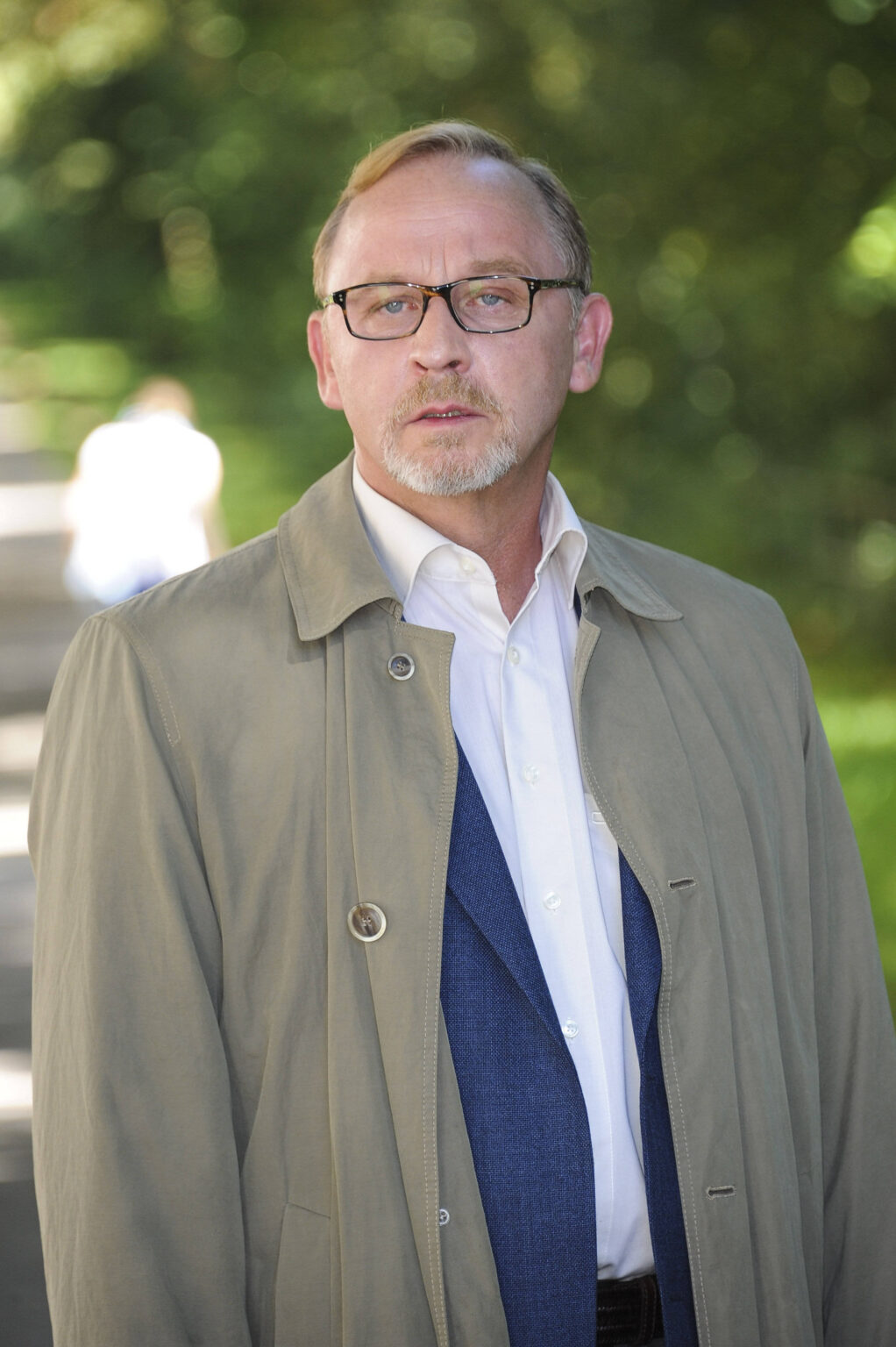 Alexander Held, Schauspieler und Hauptdarsteller der ZDF-Krimireihe „München Mord", bei einer Drehpause in München am 25. August 2016