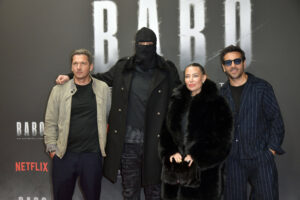 Nina Anhan mit Haftbefehl, Elyas M'Barek und Paco-Luca Nitsche