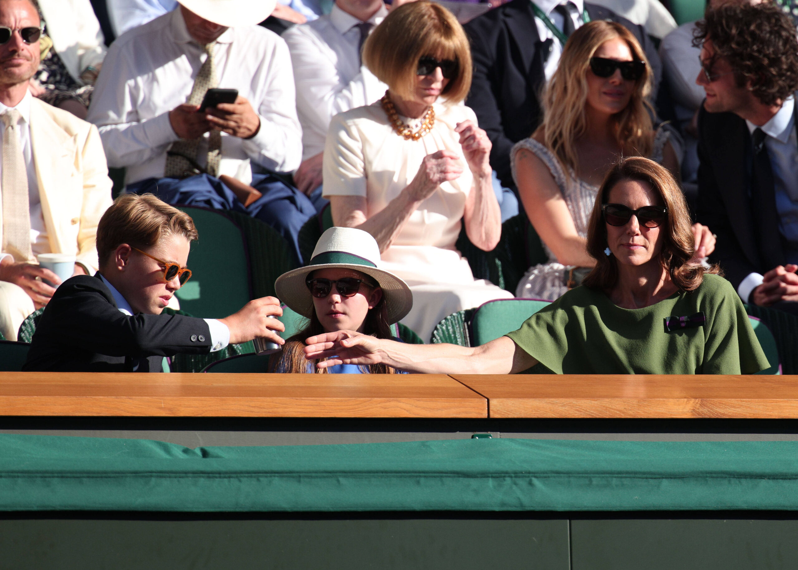 Prinzessin Kate und Prinz George in der Royal Box bei Wimbledon