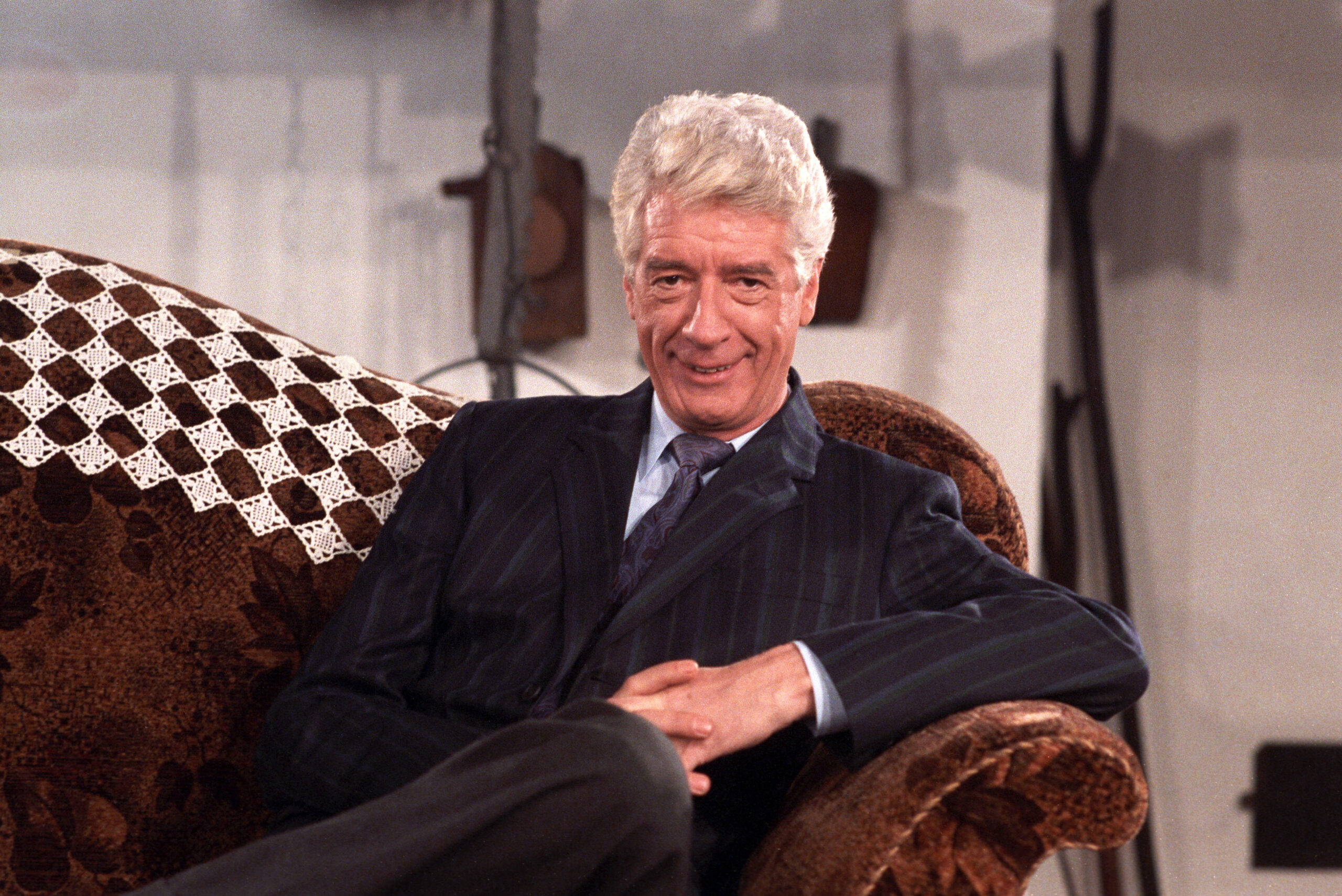 Rudi Carrell bei Dreharbeiten zu einer Fernsehshow in Hamburg 1988