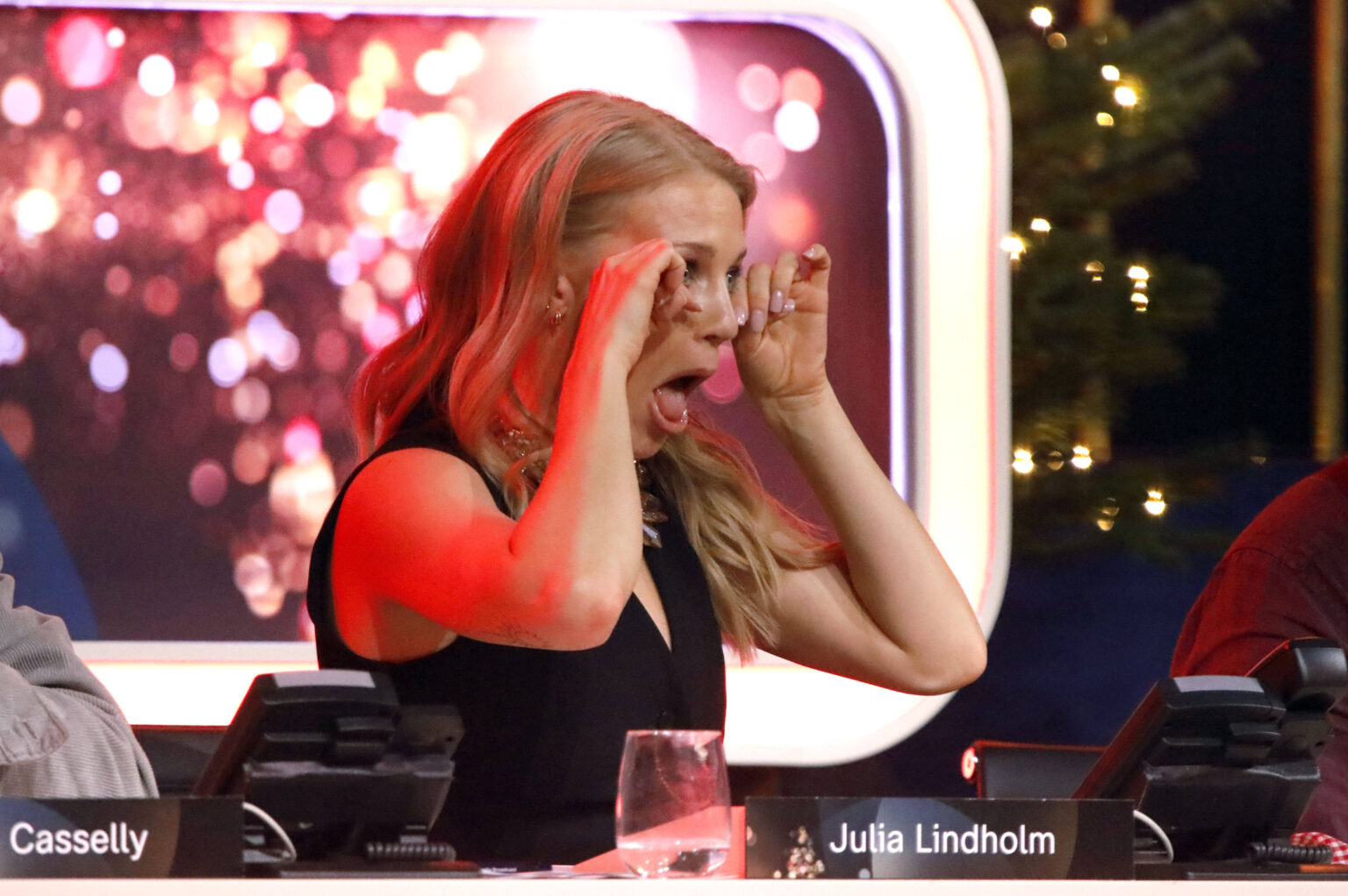 Julia Lindholm bei einem TV-Auftritt